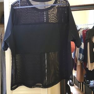 Black mesh shirt
